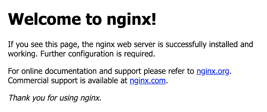 GCP Nginx default page